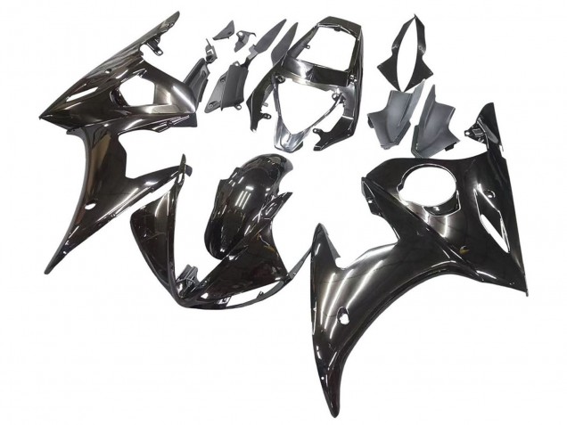 2003-2004 Glossy Black Yamaha YZF R6 Motorcycle Fairings Australia