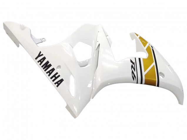 2003-2004 White Gold Yamaha YZF R6 Motorcycle Fairings Australia