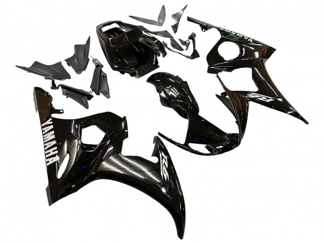 2005 Glossy Black Yamaha YZF 600 R6 Motorcycle Fairings Australia