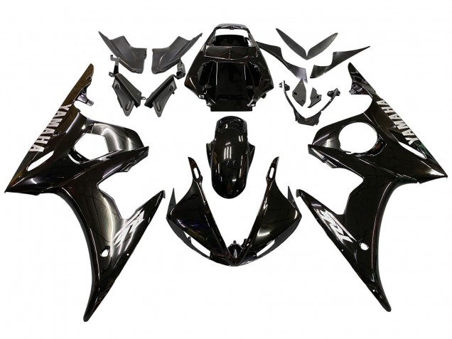 2005 Glossy Black Yamaha YZF 600 R6 Motorcycle Fairings Australia