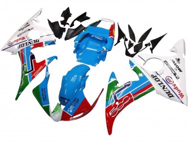 2005 Light Blue White Green Red Kastinee Dunlop Motul Yamaha YZF 600 R6 Motorcycle Fairings Australia