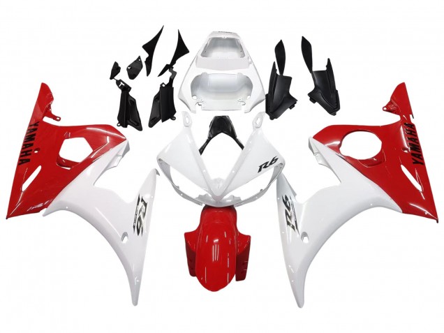 2005 White Red Yamaha YZF 600 R6 Motorcycle Fairings Australia