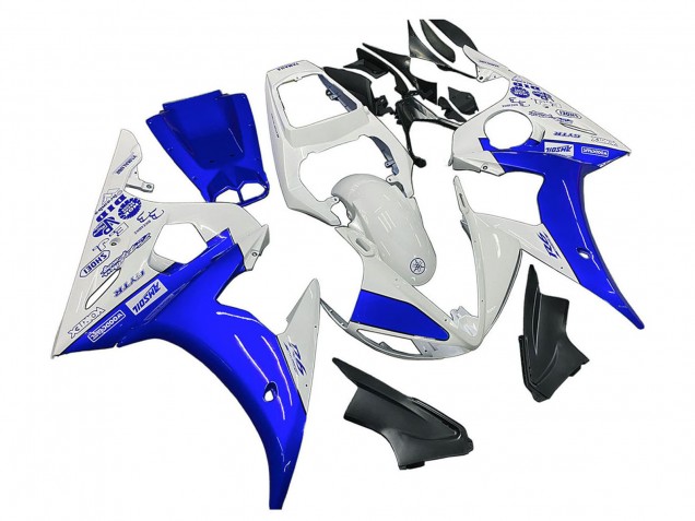 2005 White Blue Yamalube Yamaha YZF 600 R6 Motorcycle Fairings Australia
