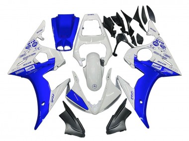 2005 White Blue Yamalube Yamaha YZF 600 R6 Motorcycle Fairings Australia