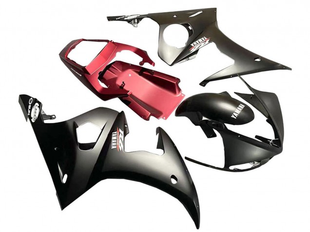 2005 Matte Black Red Yamaha YZF 600 R6 Motorcycle Fairing Australia