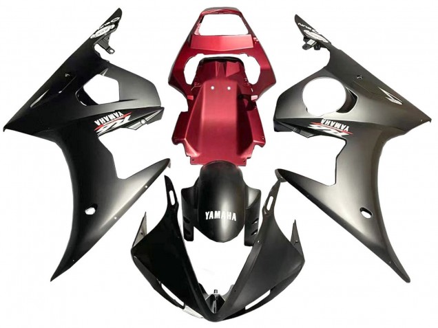 2005 Matte Black Red Yamaha YZF 600 R6 Motorcycle Fairing Australia