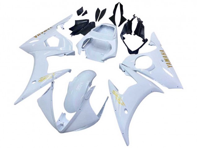 2005 White Gold Yamaha YZF 600 R6 Motorcycle Fairings Australia