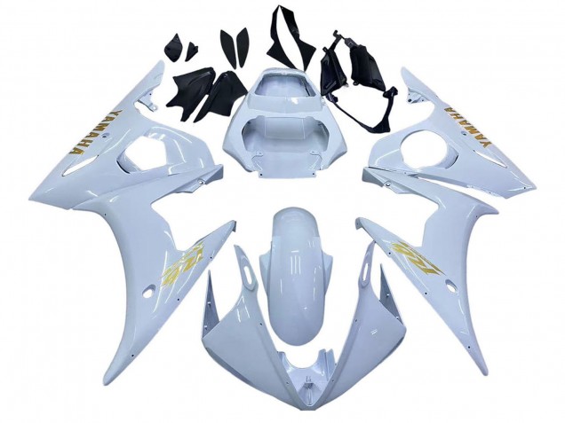 2005 White Gold Yamaha YZF 600 R6 Motorcycle Fairings Australia