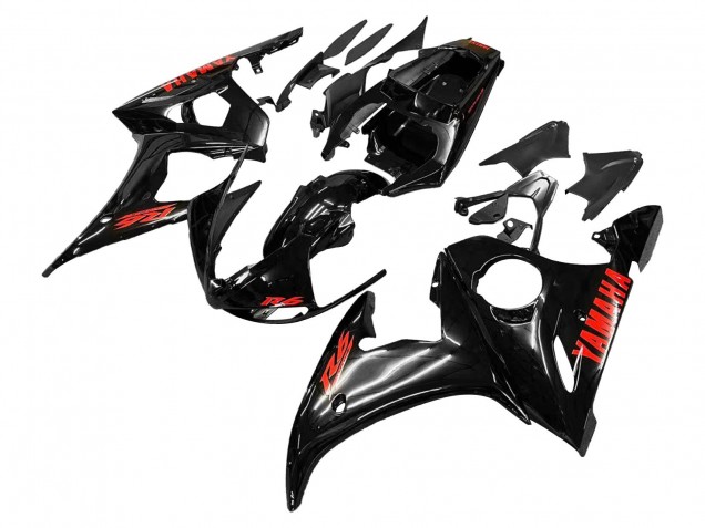 2005 Black Red Yamaha YZF 600 R6 Motorcycle Fairings Australia