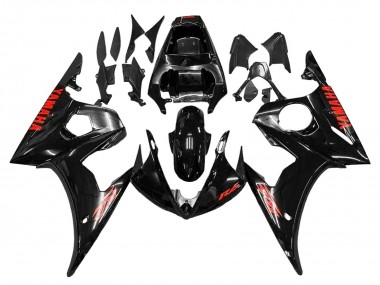 2005 Black Red Yamaha YZF 600 R6 Motorcycle Fairings Australia