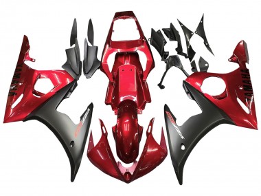 2005 Red Matte Black Yamaha YZF 600 R6 Motorcycle Fairing Australia