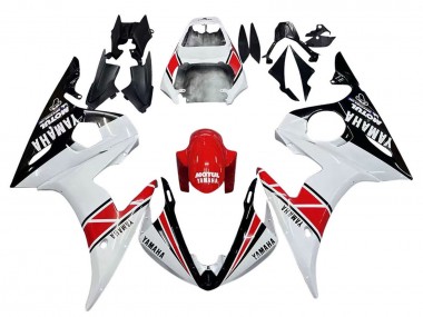 2005 White Black Red Motul Yamaha YZF 600 R6 Motorcycle Fairings Australia