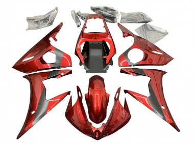 2005 Red Matte Black Yamaha YZF 600 R6 Motorcycle Fairings Australia