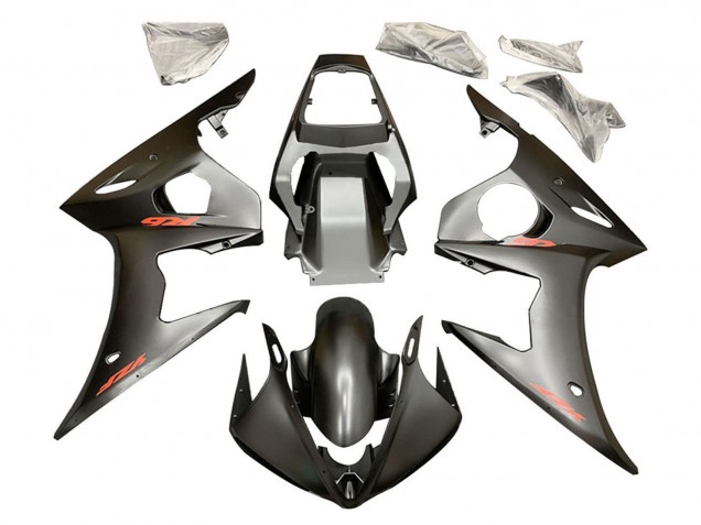 2005 Matte Black Red Yamaha YZF 600 R6 Motorcycle Fairings Australia