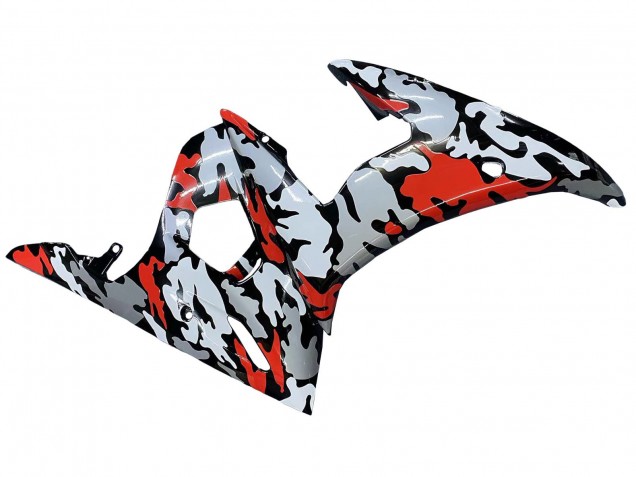 2005 Black Red Grey Camouflage Yamaha YZF 600 R6 Motorcycle Fairings Australia