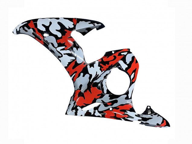 2005 Black Red Grey Camouflage Yamaha YZF 600 R6 Motorcycle Fairings Australia