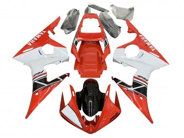2005 White Red Glossy Black Yamaha YZF 600 R6 Motorcycle Fairings Australia