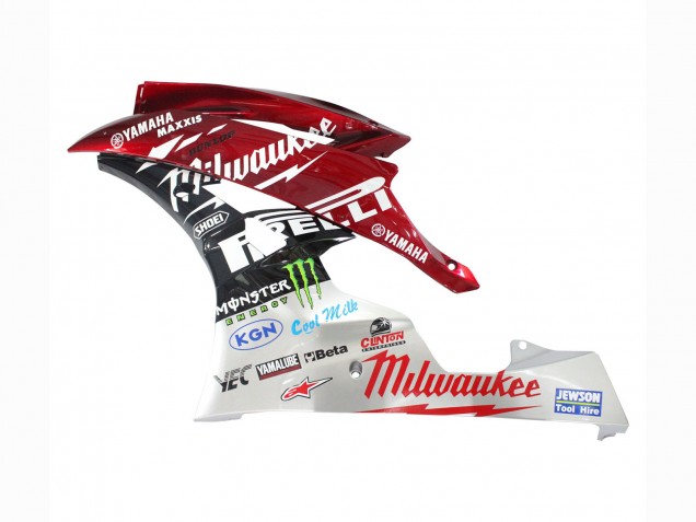 2006-2007 White Red Black Green Monster Milwaukee Yamaha YZF 600 R6 Motorcycle Fairings Australia