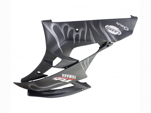 2006-2007 Matte Black Silver Flame Yamaha YZF 600 R6 Motorcycle Fairings Australia
