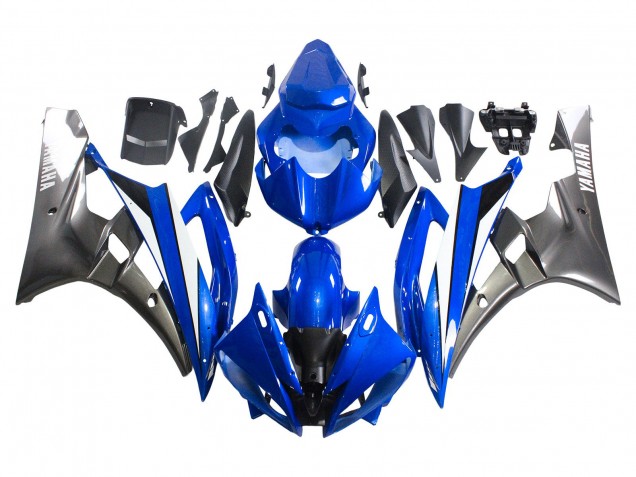2006-2007 Blue White Glossy Black Yamaha YZF 600 R6 Motorcycle Fairings Australia