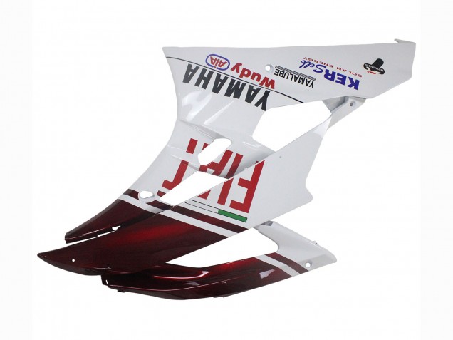 2006-2007 White Maroon Red Fiat Acer Yamalube Yamaha YZF 600 R6 Motorcycle Fairings Australia