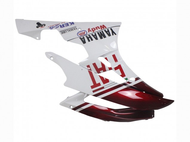 2006-2007 White Maroon Red Fiat Acer Yamalube Yamaha YZF 600 R6 Motorcycle Fairings Australia