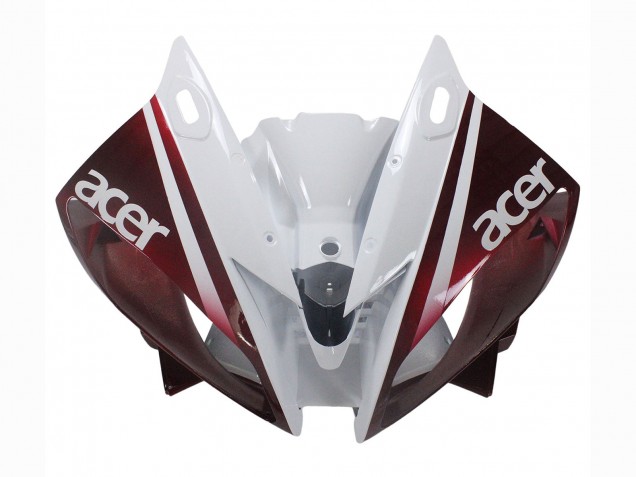 2006-2007 White Maroon Red Fiat Acer Yamalube Yamaha YZF 600 R6 Motorcycle Fairings Australia
