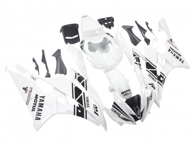 2006-2007 White Glossy Black Motul Michelin Yamaha YZF 600 R6 Motorcycle Fairings Australia