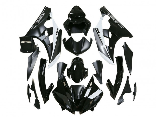 2006-2007 Glossy Black Matte Black White Motul Michelin Yamaha YZF 600 R6 Motorcycle Fairings Australia