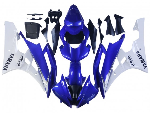 2006-2007 White Blue Black Yamaha YZF 600 R6 Motorcycle Fairings Australia