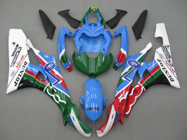 2006-2007 Blue Green White Red Dunlop Michelin Motul Yamaha YZF 600 R6 Motorcycle Fairings Australia