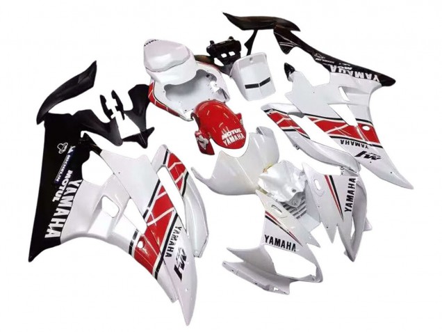2006-2007 White Red Black Motul Yamaha YZF 600 R6 Motorcycle Fairings Australia