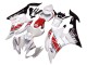 2006-2007 White Red Black Motul Yamaha YZF 600 R6 Motorcycle Fairings Australia