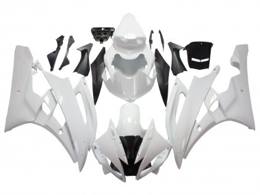 2006-2007 White Yamaha YZF 600 R6 Motorcycle Fairings Australia