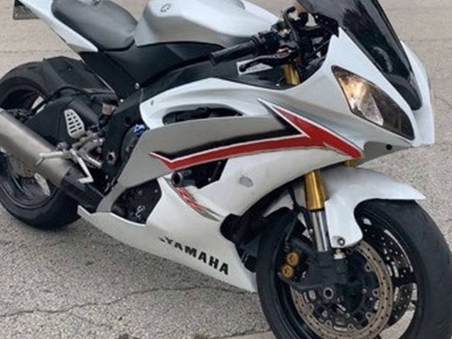2008-2016 White Red Yamaha YZF 600 R6 Motorcycle Fairings Australia