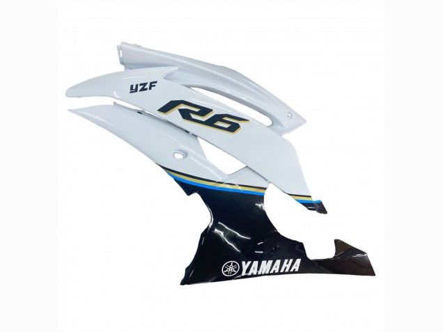 2008-2016 White Blue Glossy Black Yamaha YZF 600 R6 Motorcycle Fairing Australia