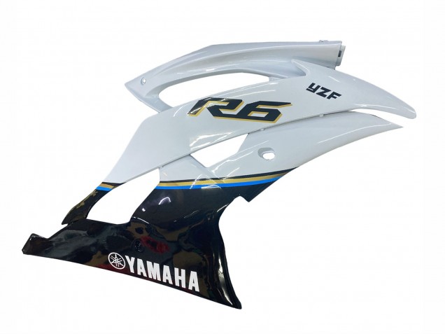 2008-2016 White Blue Glossy Black Yamaha YZF 600 R6 Motorcycle Fairing Australia
