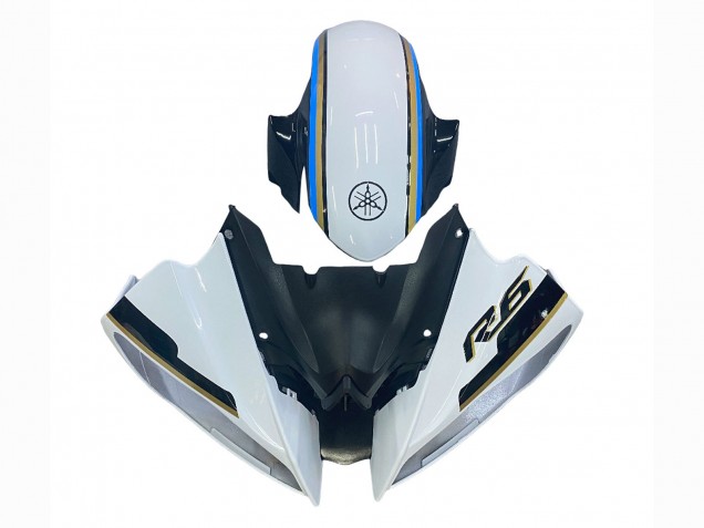 2008-2016 White Blue Glossy Black Yamaha YZF 600 R6 Motorcycle Fairing Australia