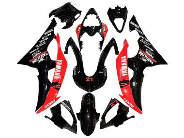 2008-2016 Red Glossy Black DENSO Yamalube 21 Yamaha YZF 600 R6 Motorcycle Fairings Australia