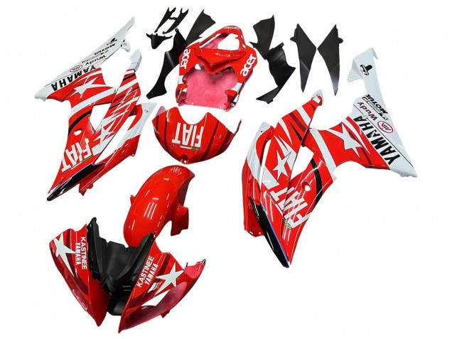 2008-2016 White Red Black Fiat Acer Yamaha YZF 600 R6 Motorcycle Fairings Australia