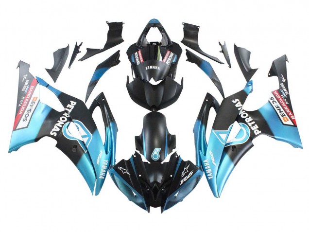 2008-2016 Light Blue Matte Black Petronas ENEOS Yamaha YZF 600 R6 Motorcycle Fairings Australia