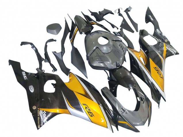 2017-2023 Gold Black Carbon Fiber Yamaha YZF 600 R6 Motorcycle Fairings Australia