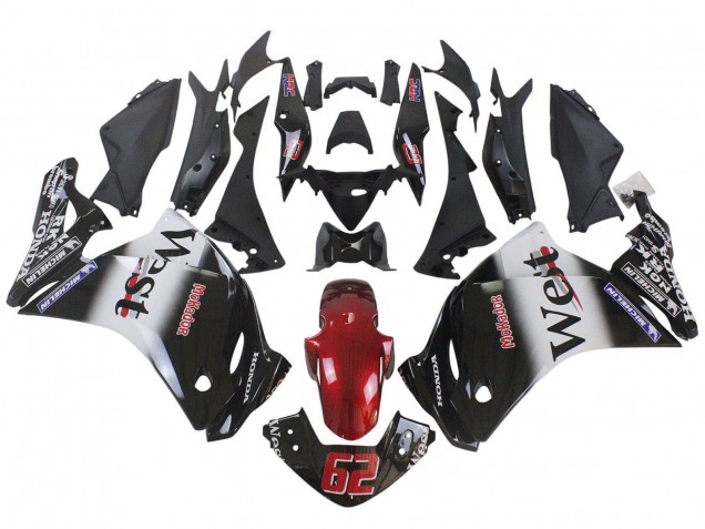 2011-2015 Glossy Black White West Red HRC 62 Honda CBR250RR Motorcycle Fairings Australia