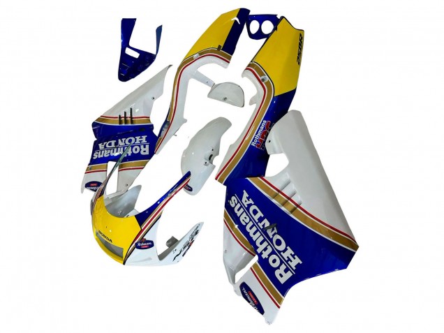1994-1996 White Blue Yellow Gold Rothmans Honda NSR250 Motorcycle Fairings Australia