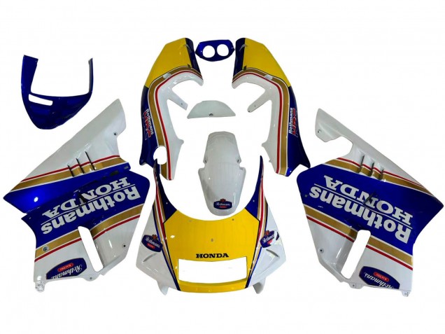 1994-1996 White Blue Yellow Gold Rothmans Honda NSR250 Motorcycle Fairings Australia