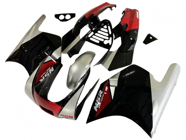 1988-1989 Silver Red Glossy Black Honda NSR250R Motorcycle Fairings Australia