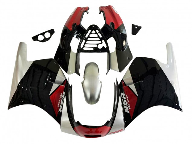 1988-1989 Silver Red Glossy Black Honda NSR250R Motorcycle Fairings Australia
