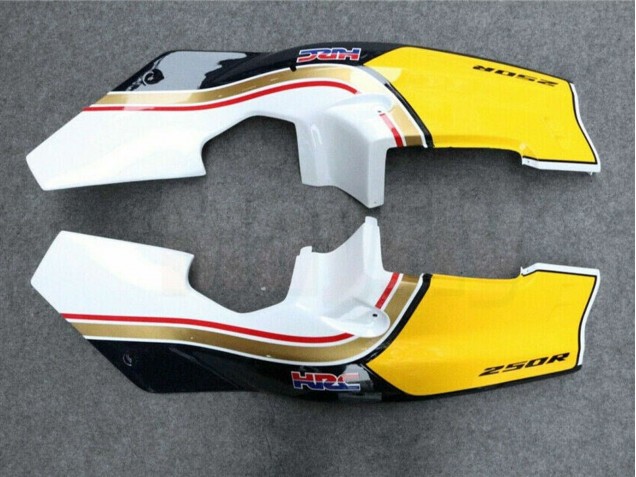 1988-1989 White Yellow Gold Glossy Black Honda NSR250R Motorcycle Fairings Australia