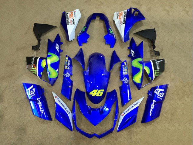 2010-2013 White Blue Yellow Monster Kawasaki Z1000 Motorcycle Fairings Australia