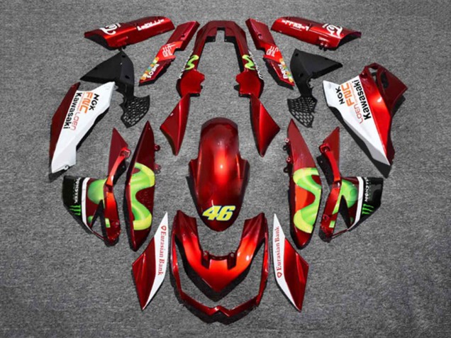 2010-2013 Red White Green Monster 46 Kawasaki Z1000 Motorcycle Fairings Australia
